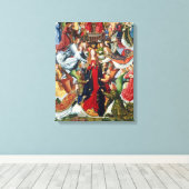 Mary, koningin van de hemel, c. 1485-1500 canvas afdruk (Insitu (Houten vloer))