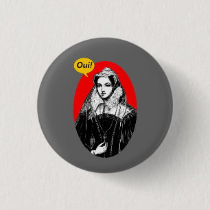 Mary Koningin van Scots Indy ja Pinback Ronde Button 3,2 Cm