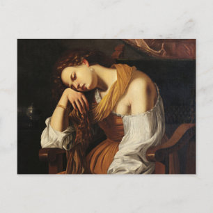 Mary Magdalene als Melancholy door Artemisia Genti Briefkaart