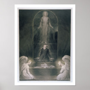 Mary Magdalene bij de Sepulcher, c.1805 (w/c en p Poster