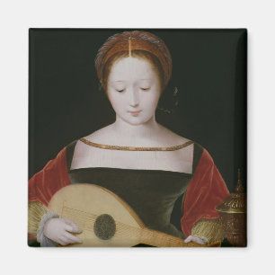 Mary Magdalene die een Lute speelt Magneet