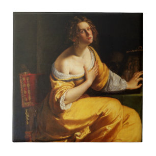Mary Magdalene (door Artemisia Gentileschi) Tegeltje