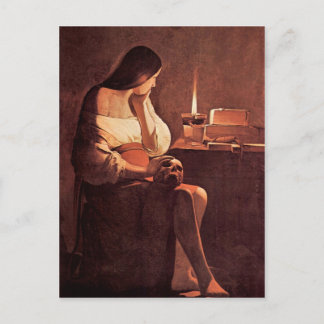 Mary Magdalene door Georges de La Tour Briefkaart