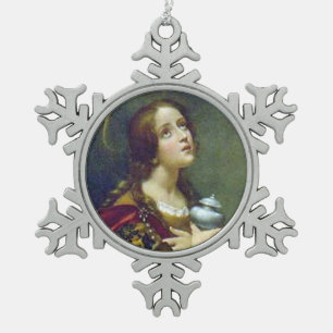 MARY MAGDALENE TIN SNEEUWVLOK ORNAMENT