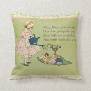 Mary Mary Quite Contrary Nursery Rhyme Kussen