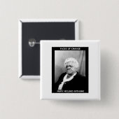 Mary McLeod Bethune Vierkante Button 5,1 Cm (Voorkant /achterkant)