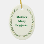 Mary Mother of God Peace and Blessings Scripture Keramisch Ornament (Achterkant)