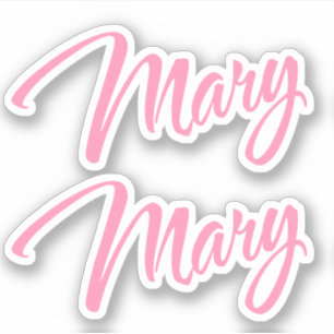 Mary Nom décoratif en rose x2 Sticker