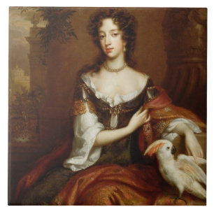 Mary of Modena (1658-1718), c.1685 (olie op doek) Tegeltje