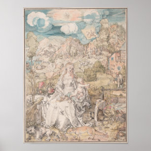Mary Onder de vele diersoorten van Durer Poster