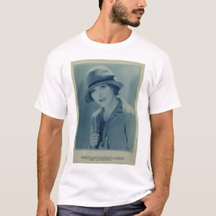 Mary Pickford 1928 portret met pet T-shirt