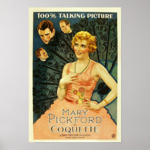 Mary Pickford 'Coquette' 1929 film-poster Poster