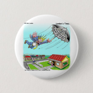 Mary Poppins Paraplu Funnie Geschenken T-shirts En Ronde Button 5,7 Cm