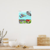 Mary Poppins Umbrella Funny Collectif Poster (Cuisine)