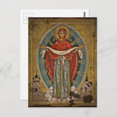 Mary Protector Theotokos Briefkaart (Voorkant / Achterkant)