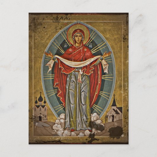 Mary Protector Theotokos Briefkaart (Voorkant)