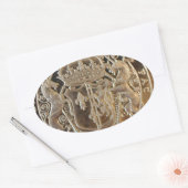 MARY QUEEN VAN SCOTS ANCIENT COIN OVALE STICKER (Envelop)