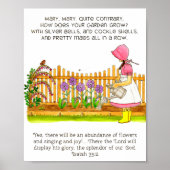 Mary Quite Contrary met Schrift Poster (Voorkant)