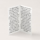 Mary, Refuge of Sinners Prayer Card  (Inside)