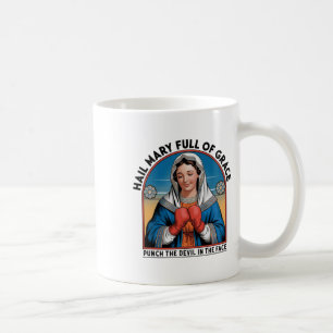Mary Religieuze Boksen T-shirt Funny Christelijke Koffiemok