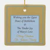 Mary’s Mantle & Child Christmas Keramisch Ornament (Achterkant)