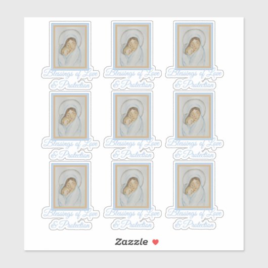 Mary’s Mantle Vinyl Sticker Set – Blessings Love (Feuille)