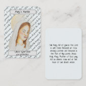 Mary’s Prayer Card Visitekaartje (Voorkant / Achterkant)