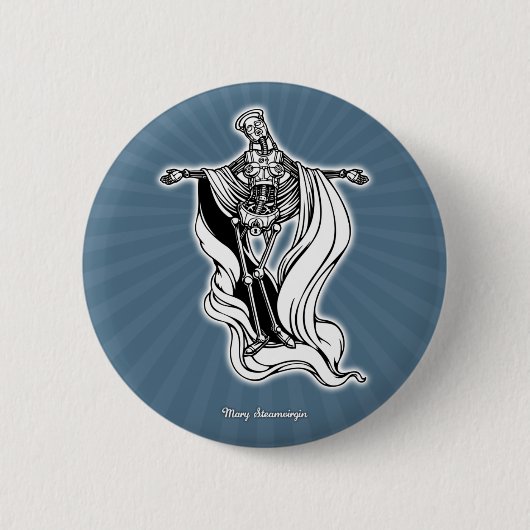 Mary Steam Virgin Ronde Button 5,7 Cm (Voorkant)