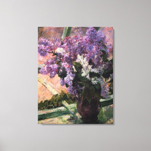 Mary Stevenson Cassatt - Lilacs in een venster 188 Canvas Afdruk