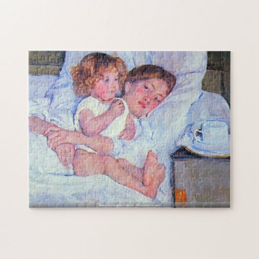Mary Stevenson Cassatt - Ontbijt in bed puzzle Legpuzzel (Horizontaal)