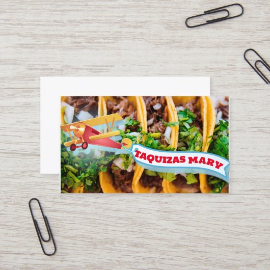 Mary taquizas carte de visite (Devant/Arrière en situation)