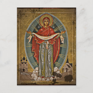 Mary the Protector Theotokos Briefkaart