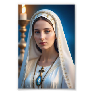 Mary Virgin Jesus Foto Afdruk