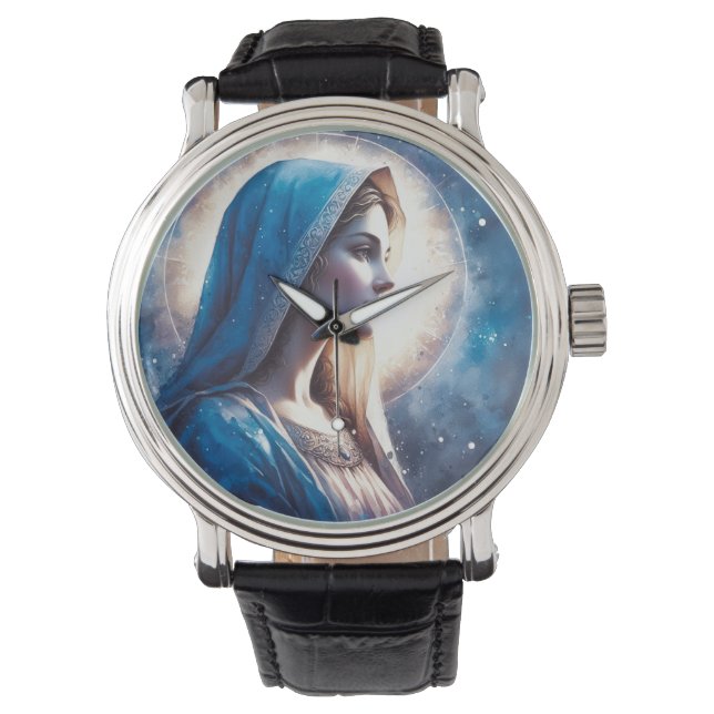 Mary Virgin Jesus Horloge (Voorkant)