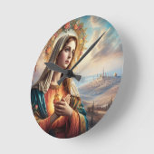 Mary Virgin Jesus Ronde Klok (Hoek)