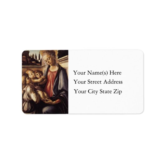 Mary with Jesus and Angels Address Label (Voorkant)