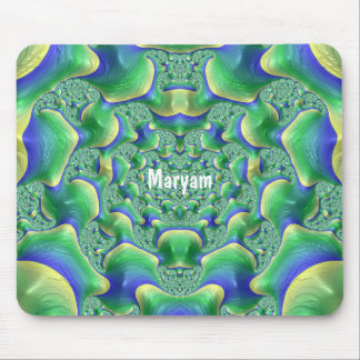 MARYAM ~ Zany Groene, Gele en Blauwe Muismat