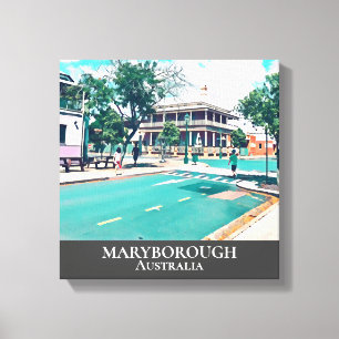 Maryborough Australia vintage reiskunst Canvas Afdruk