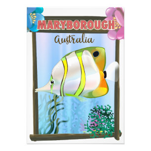 Maryborough Australië Tropische reisposter Foto Afdruk
