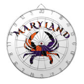 Maryladn Crab Flag Oranje en Paars Dartbord (Voorkant)