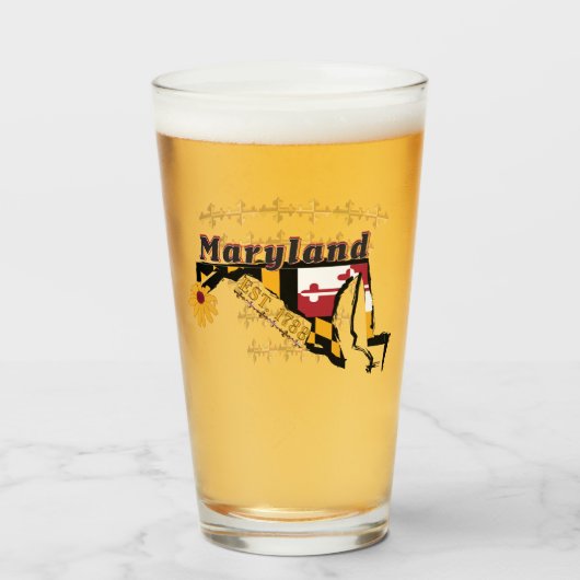 Maryland Beer Glass Glas (Voorkant gevuld)