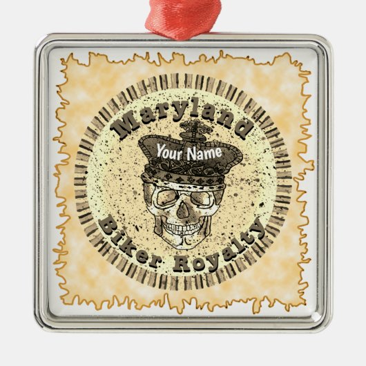 Maryland Biker Metalen Ornament (Voorkant)