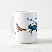 Maryland, blauwe krab koffiemok (Voorkant links)