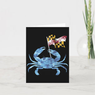 Maryland blauwe krab vlag van Maryland familie vak Kaart