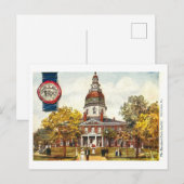  Maryland Capitool met zegel Briefkaart (Voorkant / Achterkant)