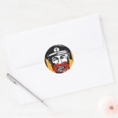 Maryland Captain Crab Ronde Sticker (Envelop)