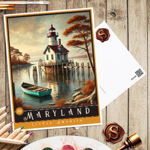 Maryland   Carte postale État hyper-réaliste
