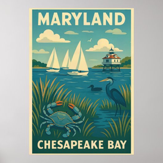 Maryland Chesapeake Bay V01 Poster (Voorkant)