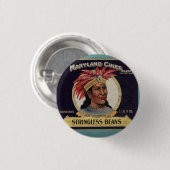 Maryland Chief Stringless Beans label uit 1930 Ronde Button 3,2 Cm (Voorkant /achterkant)