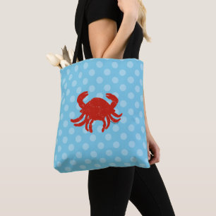 Maryland Crab Blue Polka Stippen Hond Reistas Tas